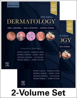 Coperta cărții "Dermatology: 2-Volume Set" de Jean L. Bolognia &amp; Julie V. Schaffer &amp; Lorenzo Cerroni