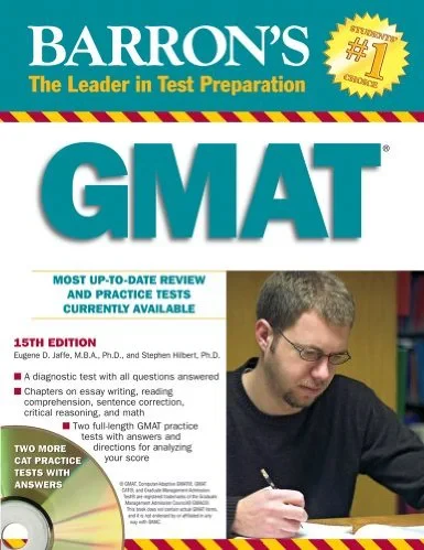 Coperta cărții "Barron's GMAT. Book with CD" de Eugene D. Jaffe, Stephen Hilbert
