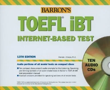 Coperta cărții "BARRON`S TOEFL IBT AUDIO CD PACKAGE" de Pam Sharpe