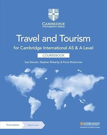 Coperta cărții "Cambridge International As And A Level Travel And Tourism Coursebook With Digital Access (2 Years)" de Fiona Warburton, Susan Stewart, Stephen Rickerby