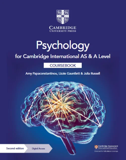 Coperta cărții "Cambridge International AS &amp; A Level Psychology Coursebook with Digital Access (2 Years)" de Julia Russell, Lizzie Gauntlett, Amy Papaconstantinou