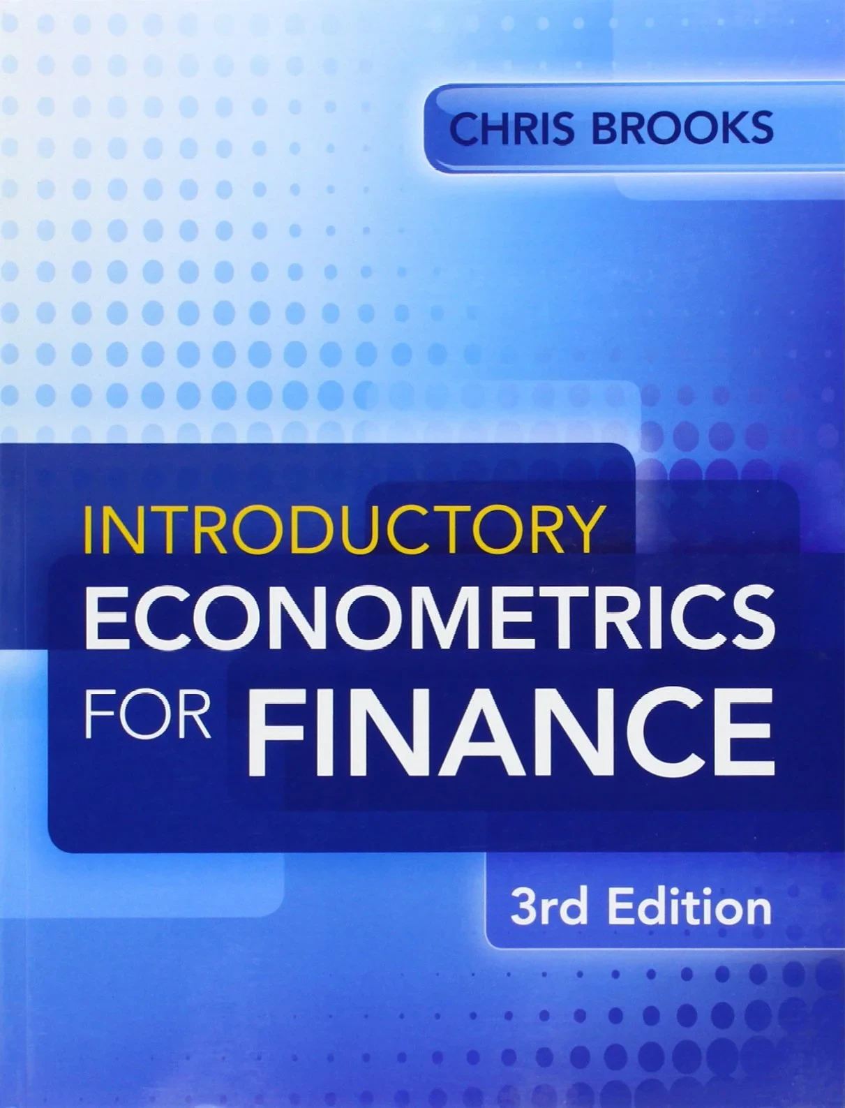 Coperta cărții "Introductory Econometrics for Finance " de Chris Brooks