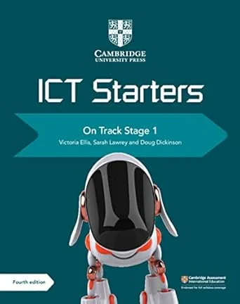 Coperta cărții "Cambridge ICT Starters On Track Stage 1 (Primary Computing)" de Victoria Ellis, Sarah Lawrey, Doug Dickinson