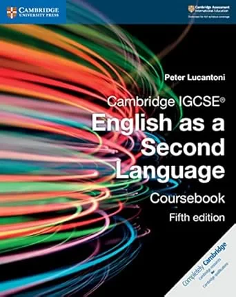 Coperta cărții "Cambridge IGCSE® English as a Second Language Coursebook (Cambridge International IGCSE)" de Peter Lucantoni