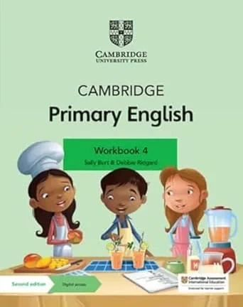 Coperta cărții "Cambridge Primary English Workbook 4 with Digital Access (1 Year) 2nd Edition" de Sally Burt, Debbie Ridgard