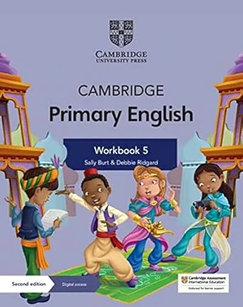 Coperta cărții "Cambridge Primary English Workbook 5 with Digital Access (1 Year)" de Sally Burt, Debbie Ridgard
