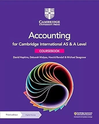 Coperta cărții "Cambridge International AS &amp; A Level Accounting Coursebook with Digital Access (2 Years)" de David Hopkins, Deborah Malpas, Harold Randall, Michael Seagrove