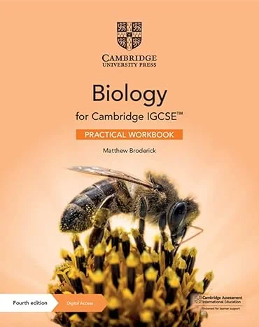 Coperta cărții "Cambridge IGCSE™ Biology Practical Workbook with Digital Access (2 Years) (Cambridge International IGCSE) 4th Edition" de Matthew Broderick