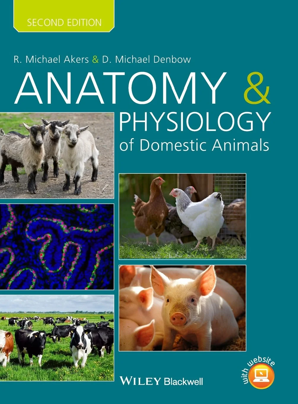 Coperta cărții "Anatomy and Physiology of Domestic Animals" de R. Michael Akers