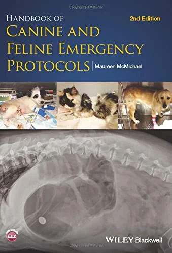 Coperta cărții "Handbook of Canine and Feline Emergency Protocols" de Maureen McMichael