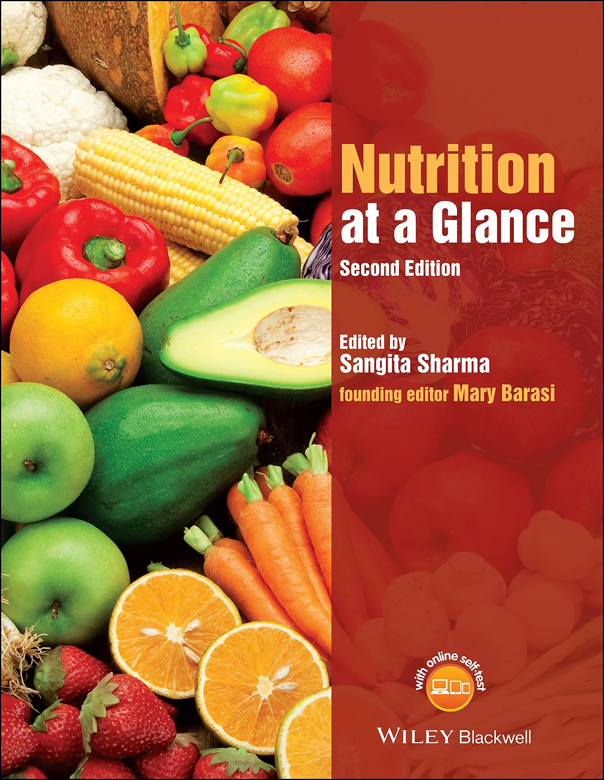 Coperta cărții "Nutrition at a Glance, 2nd Edition" de Tony Sheehy, Fariba Kolahdooz Mary Barasi
