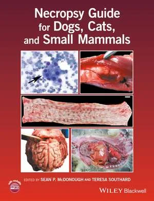 Coperta cărții "Necropsy Guide for Dogs, Cats, and Small Mammals" de SP McDonough