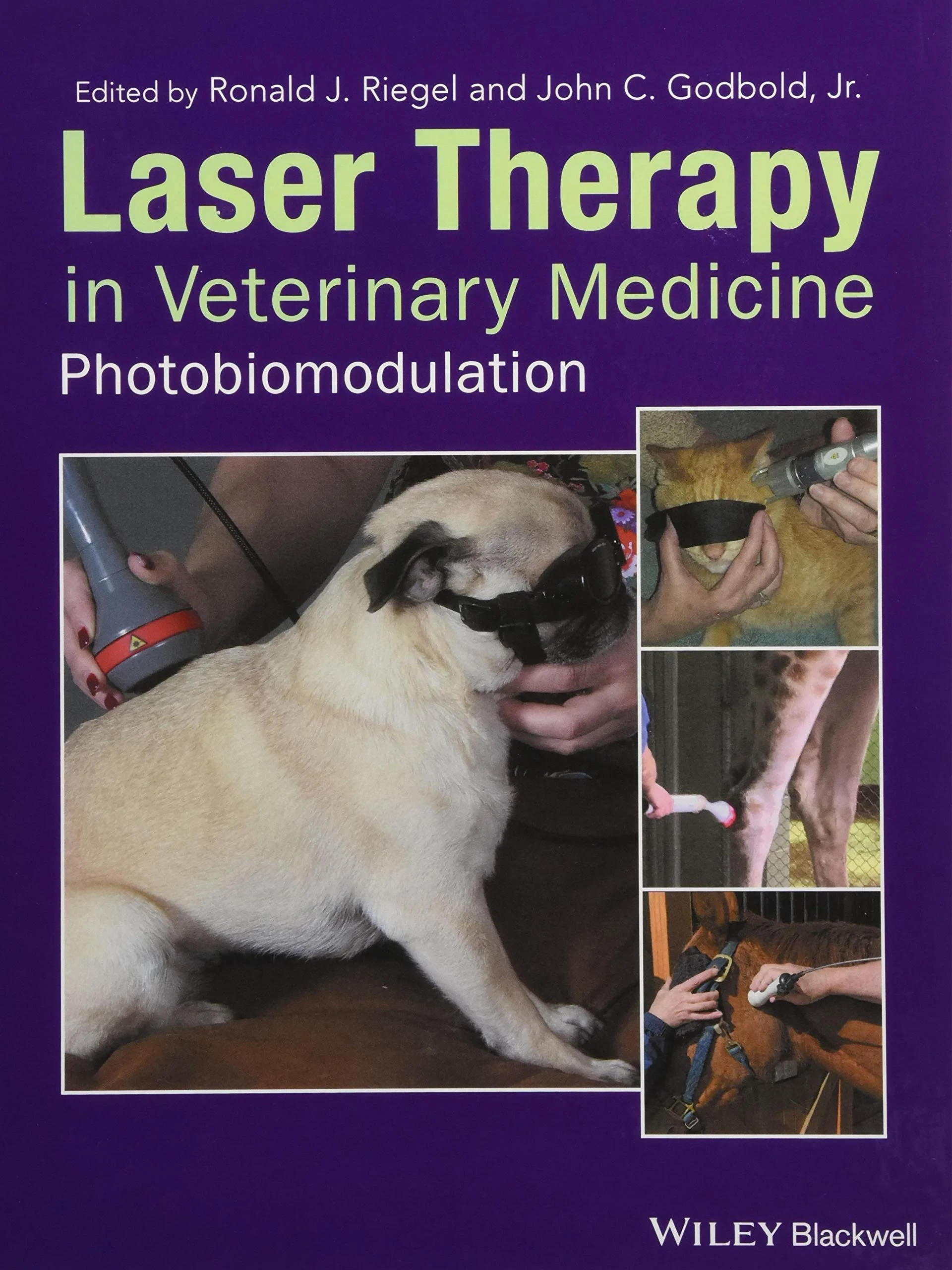 Coperta cărții "Laser Therapy in Veterinary Medicine: Photobiomodulation" de Jr., Ronald J. Riegel, John C. Godbold