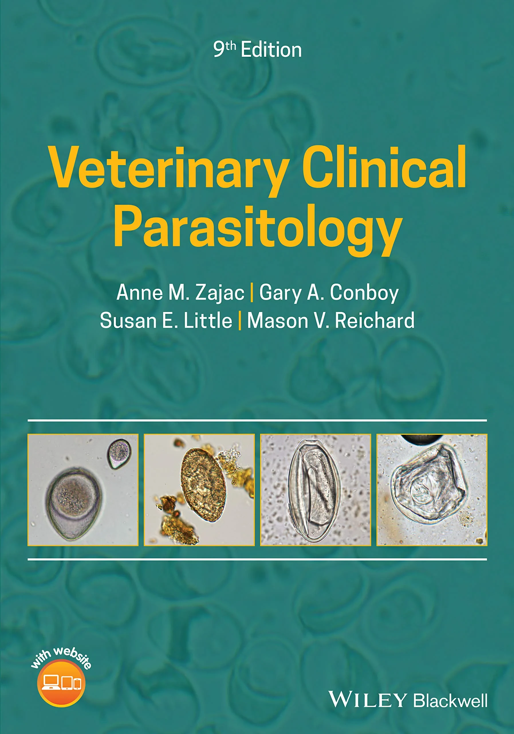 Coperta cărții "Veterinary Clinical Parasitology 9th Edition" de Anne M. Zajac, Gary A. Conboy, Susan E. Little  Mason V. Reichard