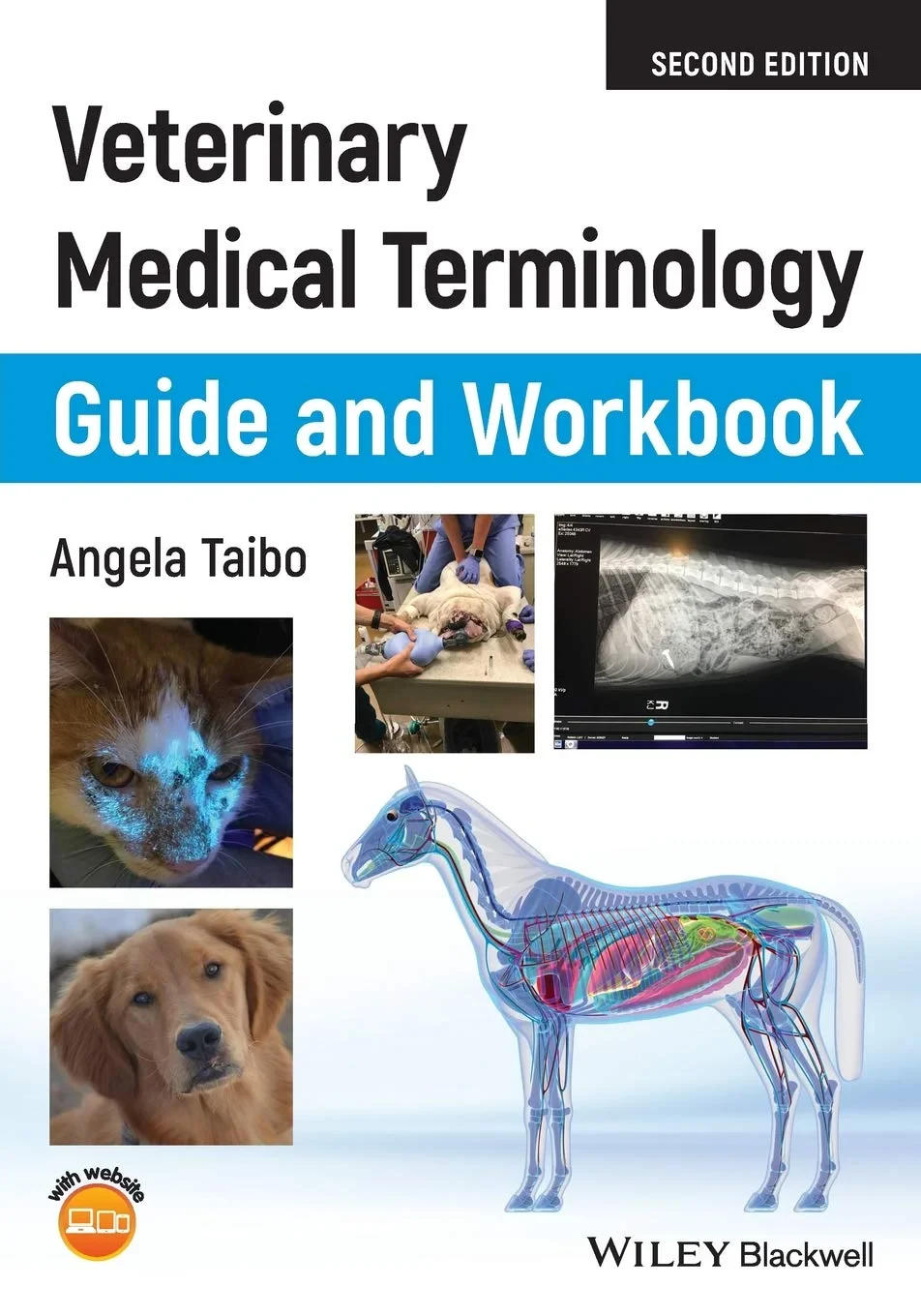 Coperta cărții "Veterinary Medical Terminology Guide and Workbook" de Angela Taibo