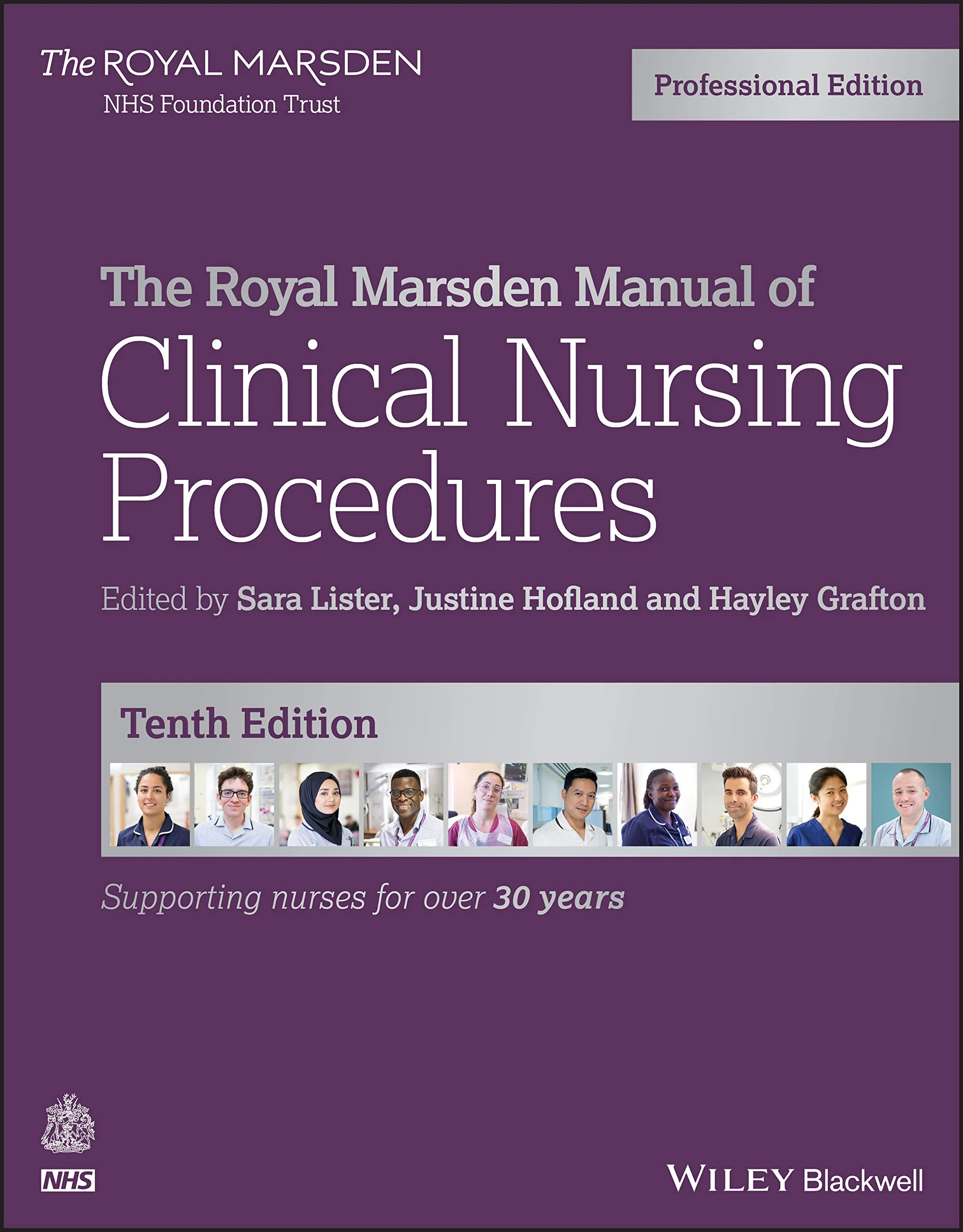 Coperta cărții "The Royal Marsden Manual of Clinical Nursing Procedures" de Sara Lister, Justine Hofland, Hayley Grafton