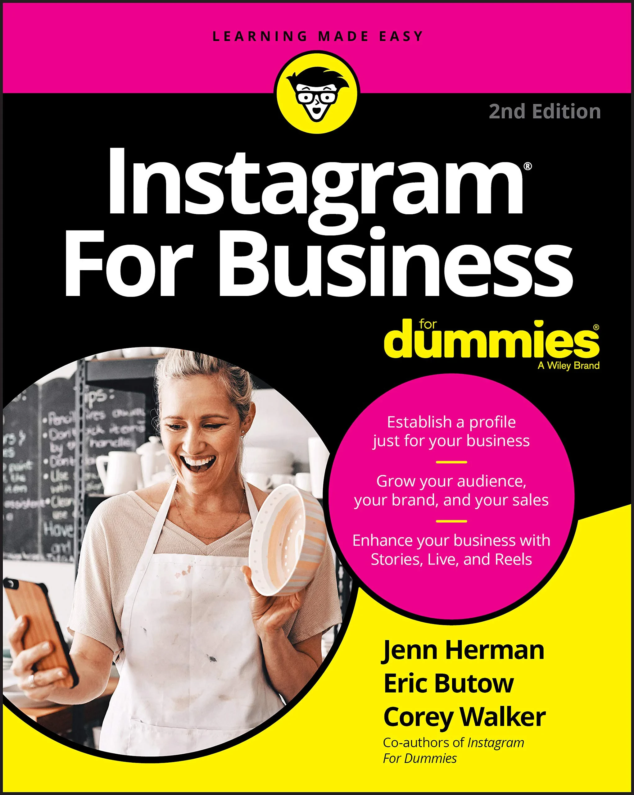 Coperta cărții "Instagram For Business For Dummies" de Jenn Herman, Eric Butow