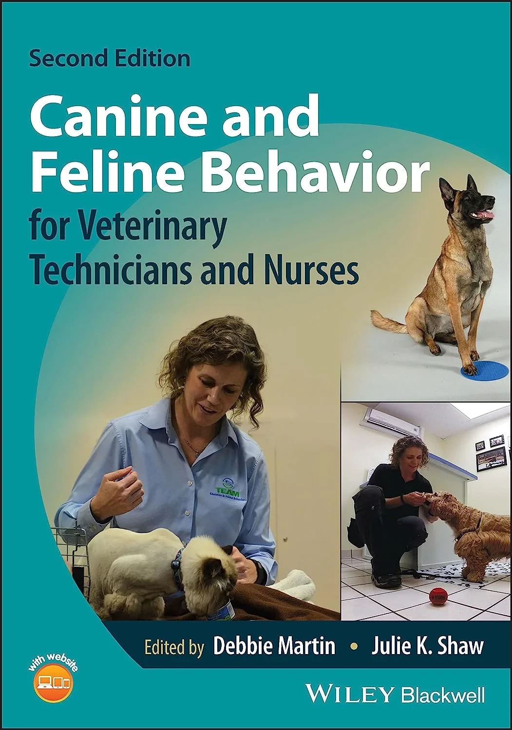 Coperta cărții "Canine and Feline Behavior for Veterinary Technicians and Nurses" de Debbie Martin, Julie K. Shaw