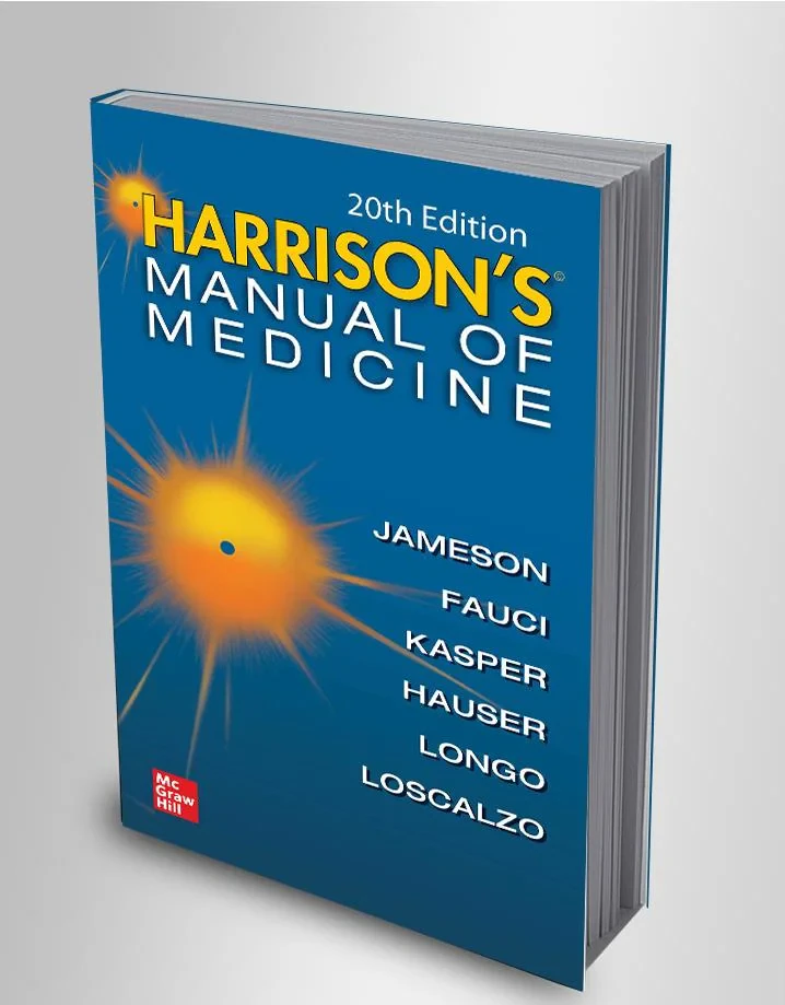Coperta cărții "Harrisons Manual of Medicine, 20th Edition " de Dennis Kasper, Anthony Fauci, Stephen Hauser, J. Larry Jameson, Dan Longo
