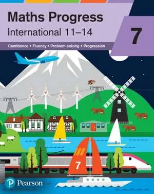 Coperta cărții "Maths Progress International Year 7 Student Book" de Naomi Norman, Keith Pledger, Katherine Pate, Nick Asker, Sharon Bolger, Gwenllian Burns, Greg Byrd, Lynn Byrd, Andrew Edmondson, Keith Gallick