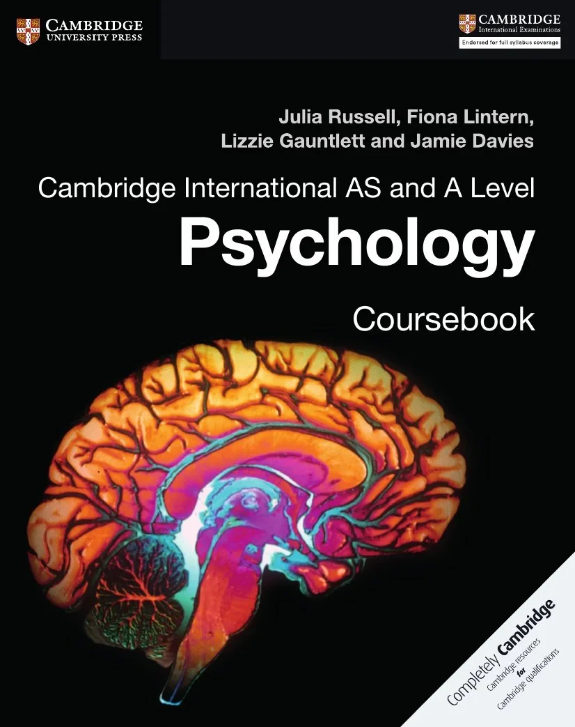 Coperta cărții "Cambridge International AS and A Level Psychology Coursebook" de Julia Russell, Fiona Lintern, Lizzie Gauntlett