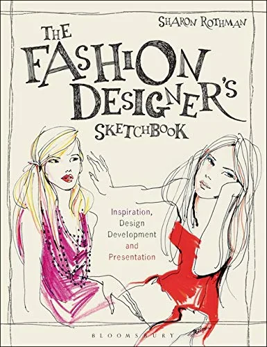 Coperta cărții "The Fashion Designer's Sketchbook" de Sharon Rothman