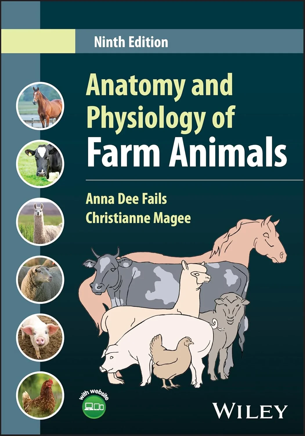 Coperta cărții "Anatomy and Physiology of Farm Animals" de Anna Dee Fails, Christianne Magee