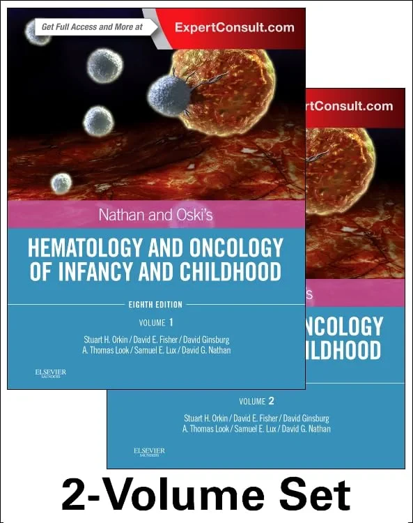 Coperta cărții "Nathan and Oskis Hematology and Oncology of Infancy and Childhood, 2-Volume Set, 8e " de Stuart H. Orkin, David G. Nathan, David Ginsburg, A. Thomas Look, David E. Fisher, Samuel Lux IV