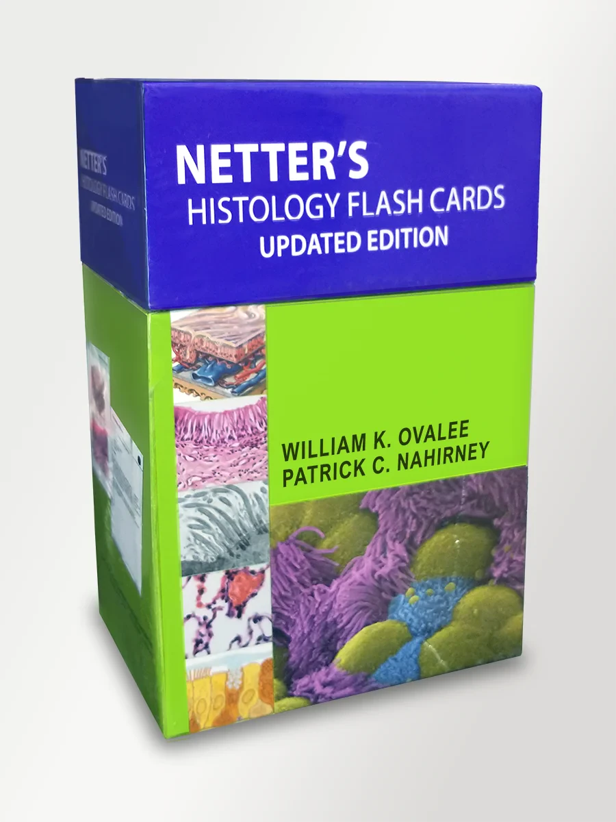 Coperta cărții "Netter's Histology Flash Cards, Updated Edition" de William K. Ovalle, Patrick C. Nahirney