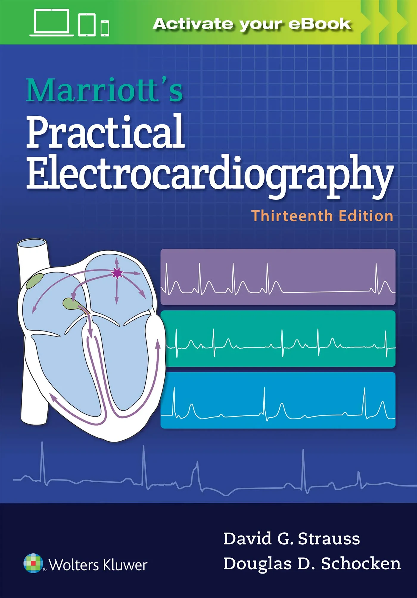 Coperta cărții "Marriott’s Practical Electrocardiography, Twelfth Edition" de David G. Strauss