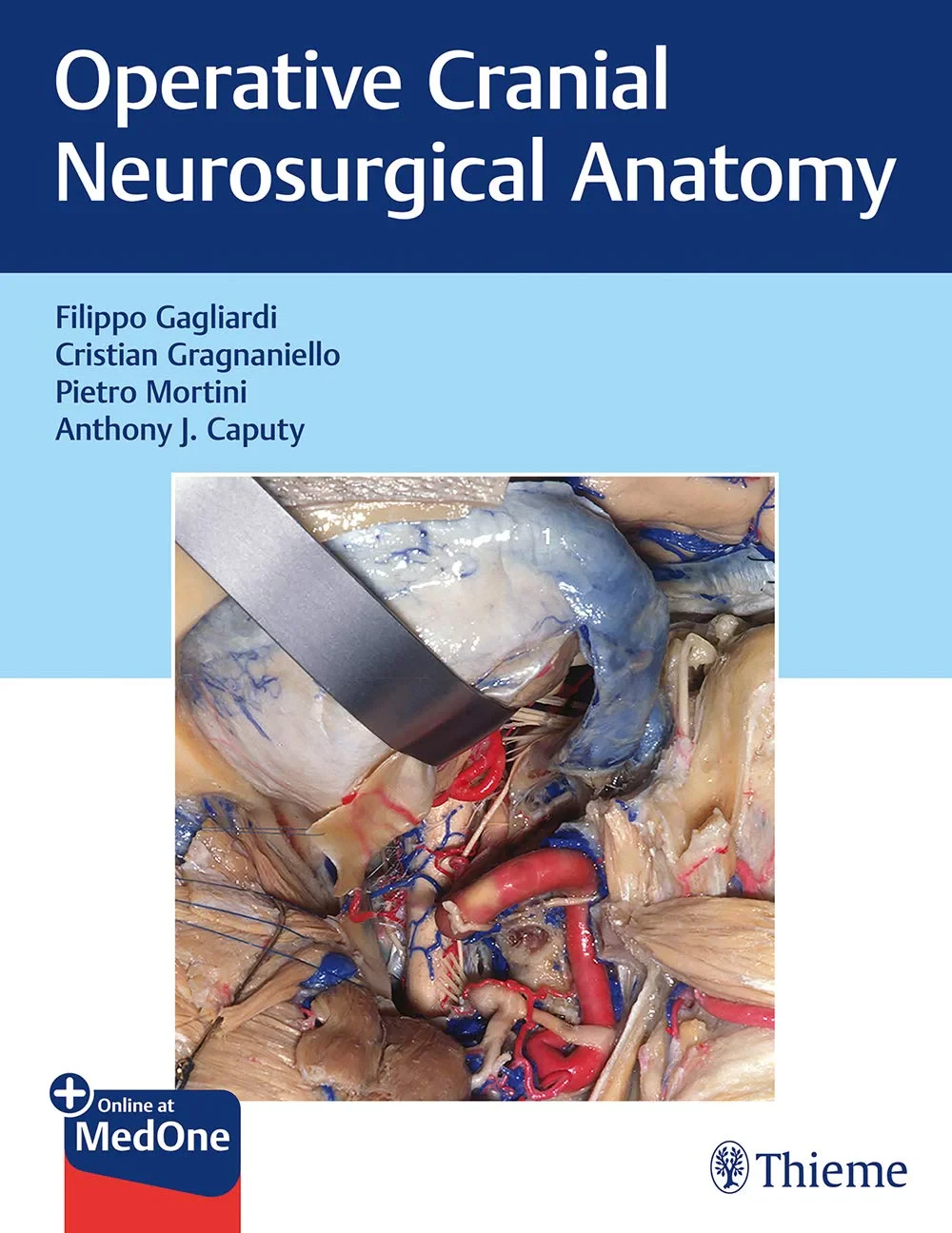 Coperta cărții "Operative Cranial Neurosurgical Anatomy" de Filippo Gagliardi, Cristian Gragnaniello, Anthony J. Caputy, Pietro Mortini