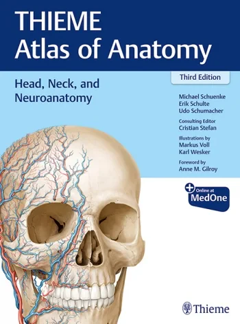 Coperta cărții "Head, Neck, and Neuroanatomy (THIEME Atlas of Anatomy)" de Michael Schuenke, Erik Schulte, Udo Schumacher, Cristian Stefan