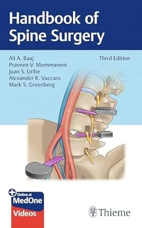 Coperta cărții "Handbook of Spine Surgery" de Alexander R. Vaccaro, Ali A. Baaj, Juan S. Uribe, Mark S. Greenberg, Praveen Mummaneni