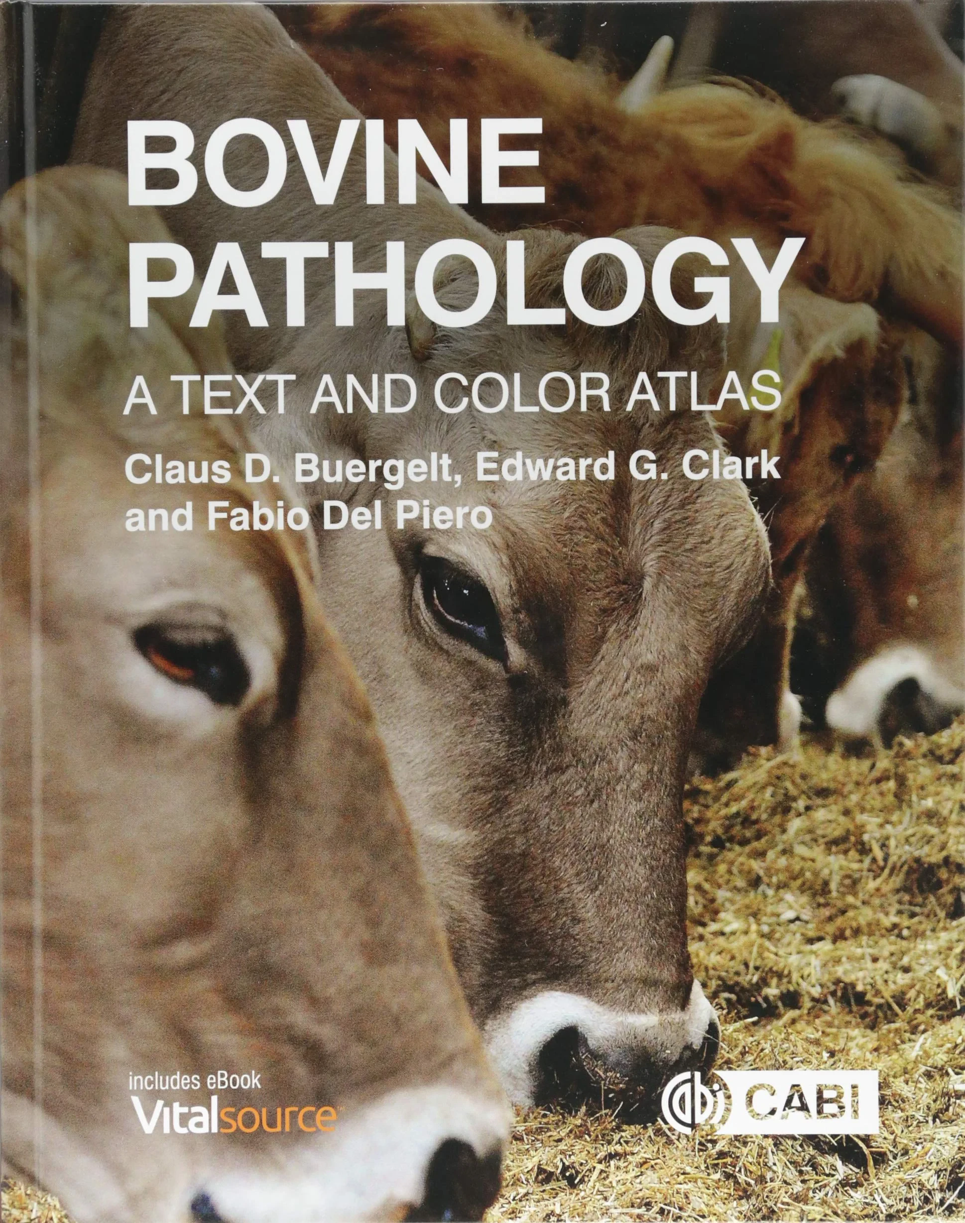 Coperta cărții "Bovine Pathology: A Text and Color Atlas" de Claus D. Buergelt, Edward G. Clark, Fabio Del Piero