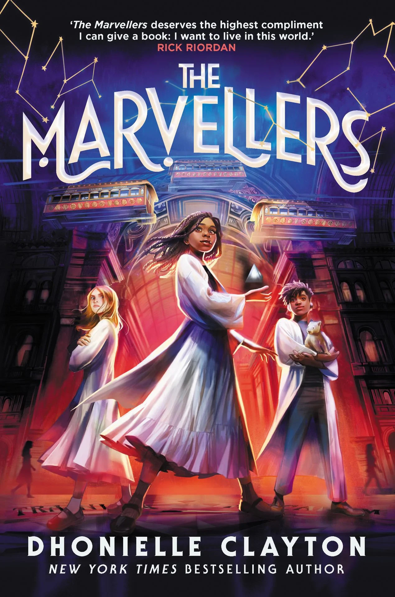 Coperta cărții "The Marvellers: the spellbinding magical fantasy adventure" de Dhonielle Clayton