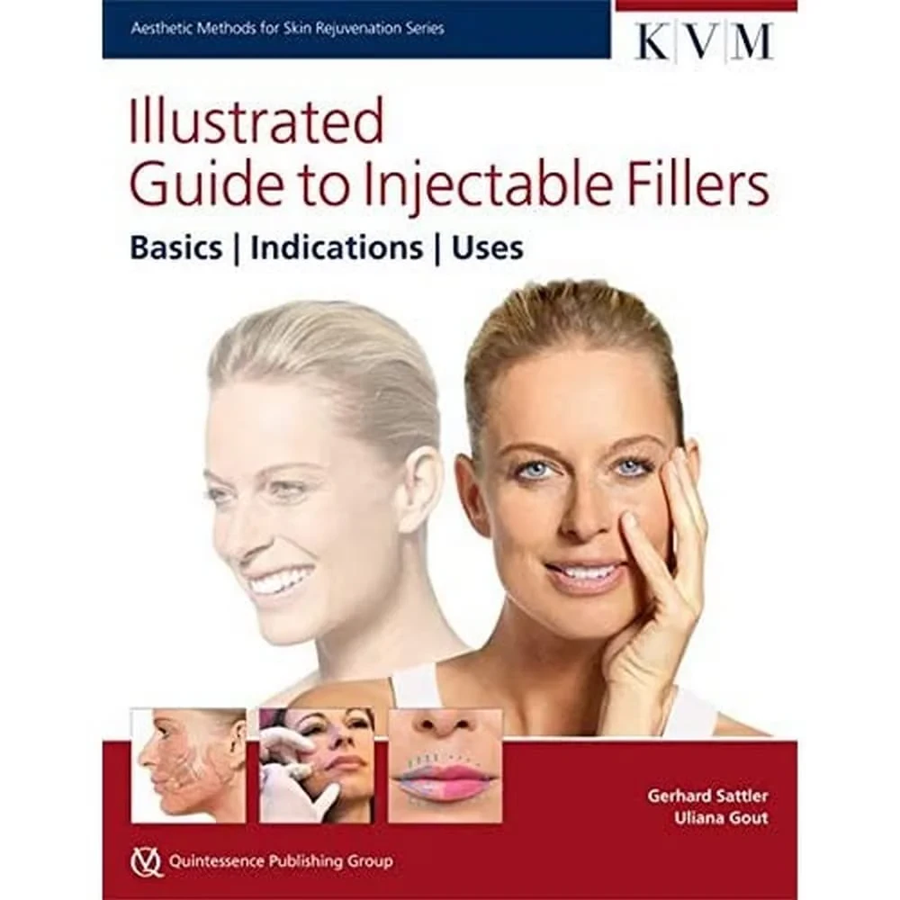 Coperta cărții "Illustrated Guide to Injectable Fillers: Basics, Indications, Uses" de Gerhard Sattler, Uliana Gout