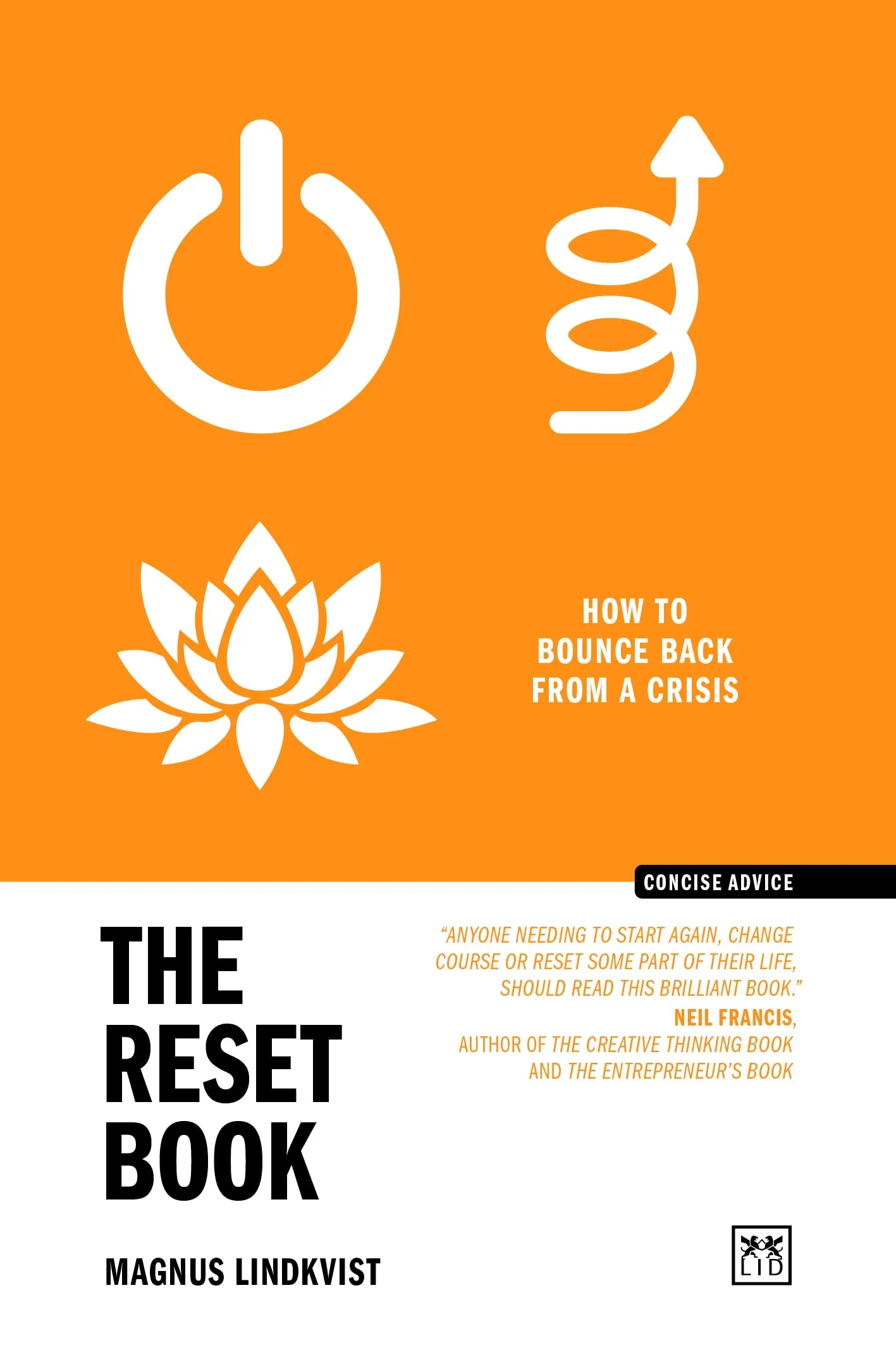 Coperta cărții "The Reset Book: How to bounce back from a crisis" de Magnus Lindkvist