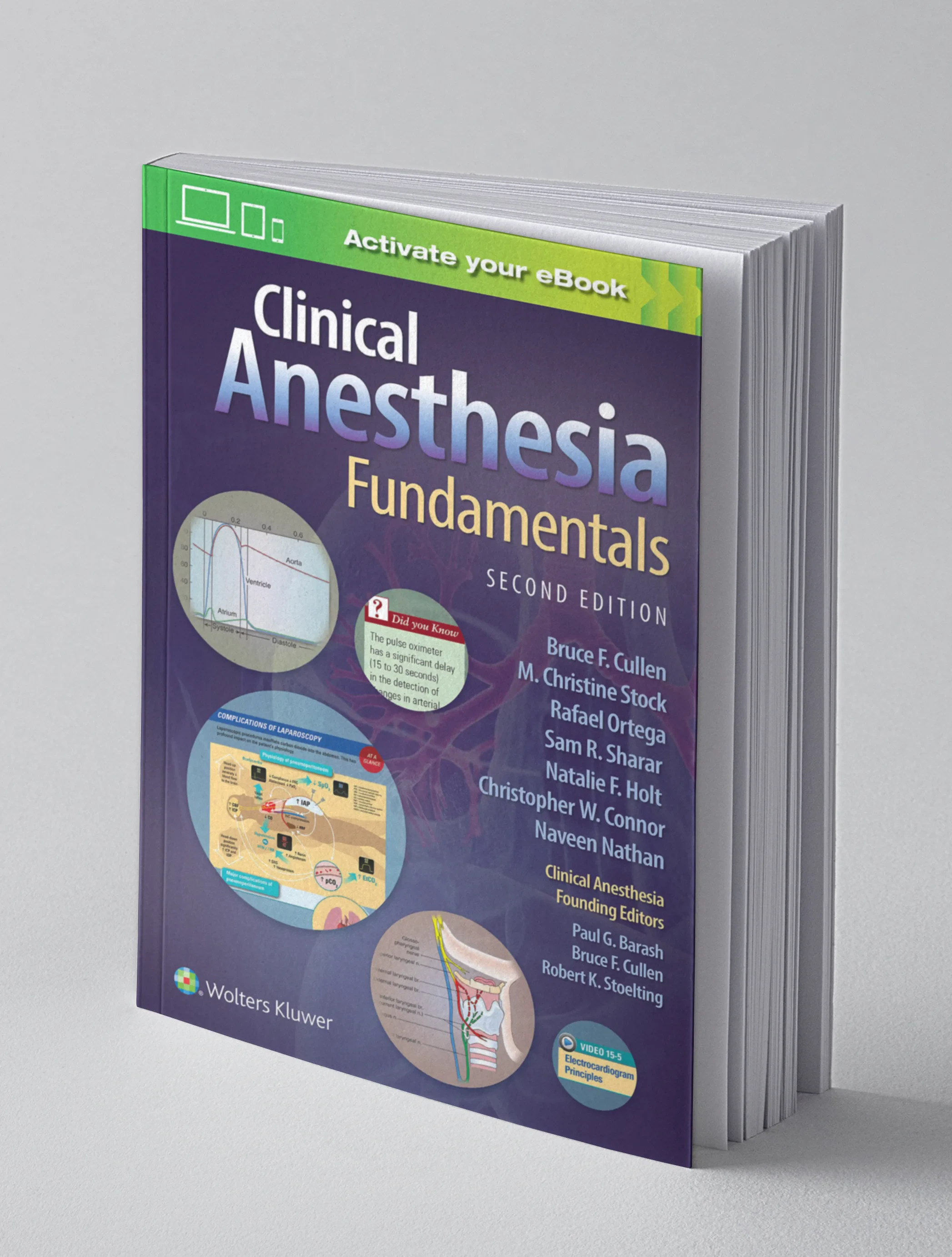 Coperta cărții "Clinical Anesthesia Fundamentals: Print + Virtual version with Multimedia" de Sharar M.D., Sam R. (Editor), Cullen M.D., Bruce F. (Editor), Stock, M. Christine