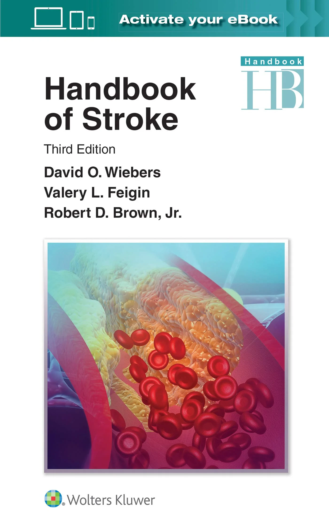 Coperta cărții " Handbook of Stroke" de David O. Wiebers, Valery L. Feigin, Robert D. Brown Jr. MD
