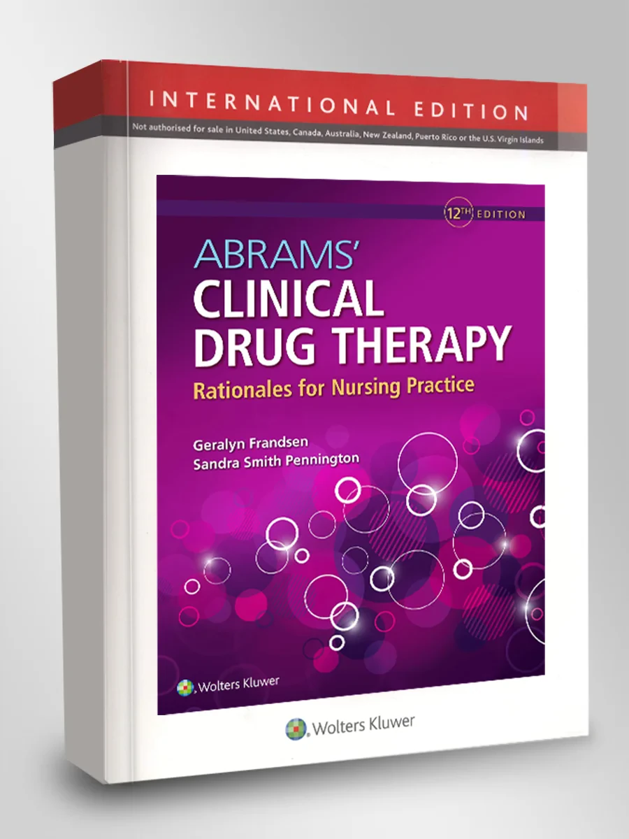 Coperta cărții "Abrams’ Clinical Drug Therapy" de Geralyn Frandsen, Sandra Smith Pennington