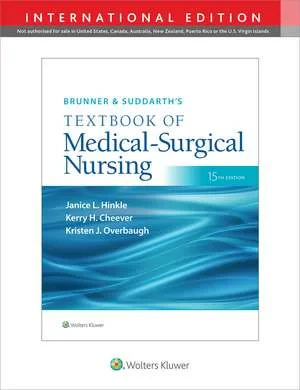 Coperta cărții "Brunner &amp; Suddarth's Textbook of Medical-Surgical Nursing" de RN, Dr. Janice L Hinkle PhD, CNRN, Kerry H. Cheever PhD, Kristen Overbaugh
