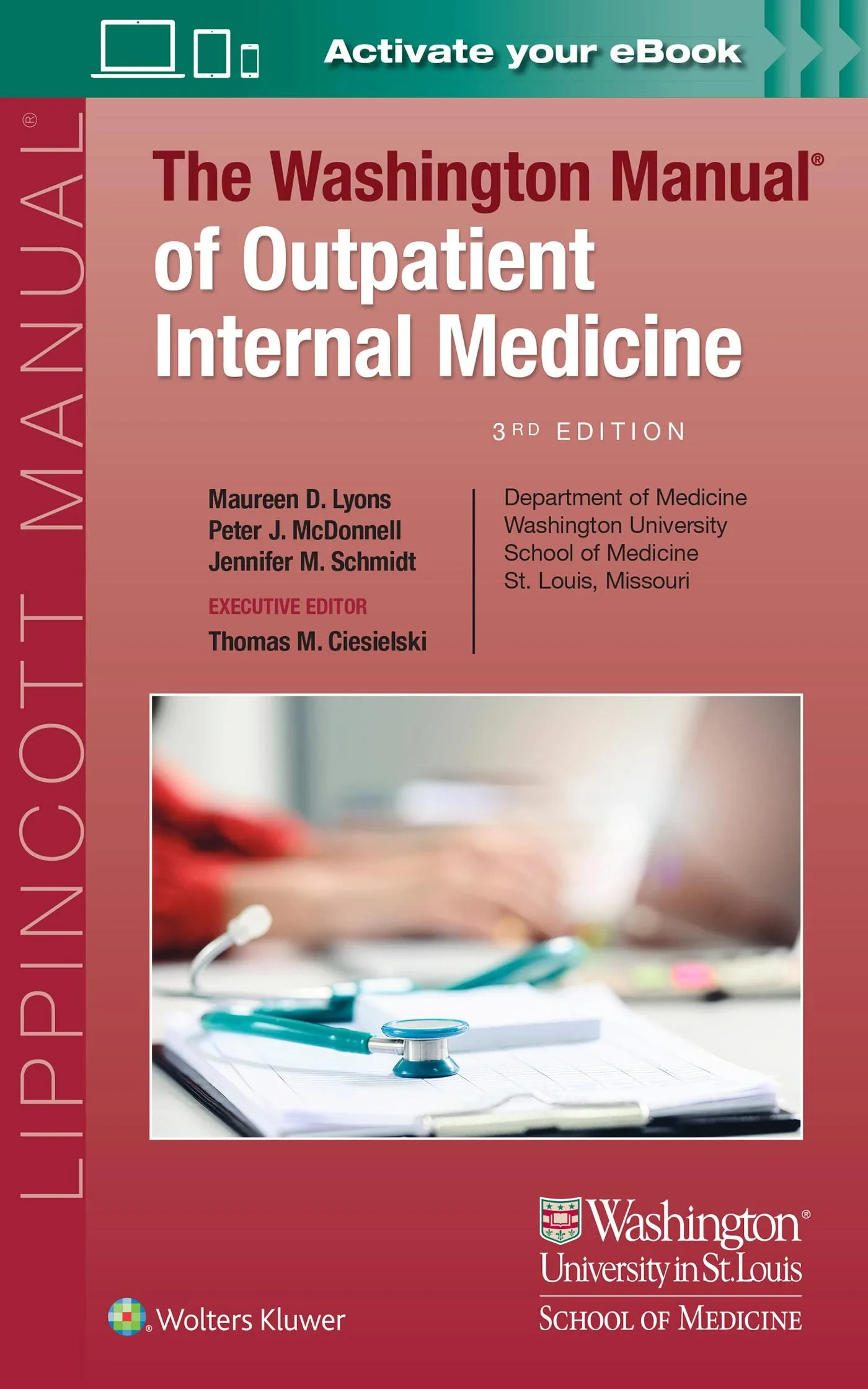 Coperta cărții "The Washington Manual of Outpatient Internal Medicine" de Maureen Lyons, Peter McDonnell, Jennifer Schmidt