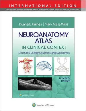 Coperta cărții "Neuroanatomy Atlas in Clinical Context: Structures, Sections, Systems, and Syndromes" de Duane E. Haines