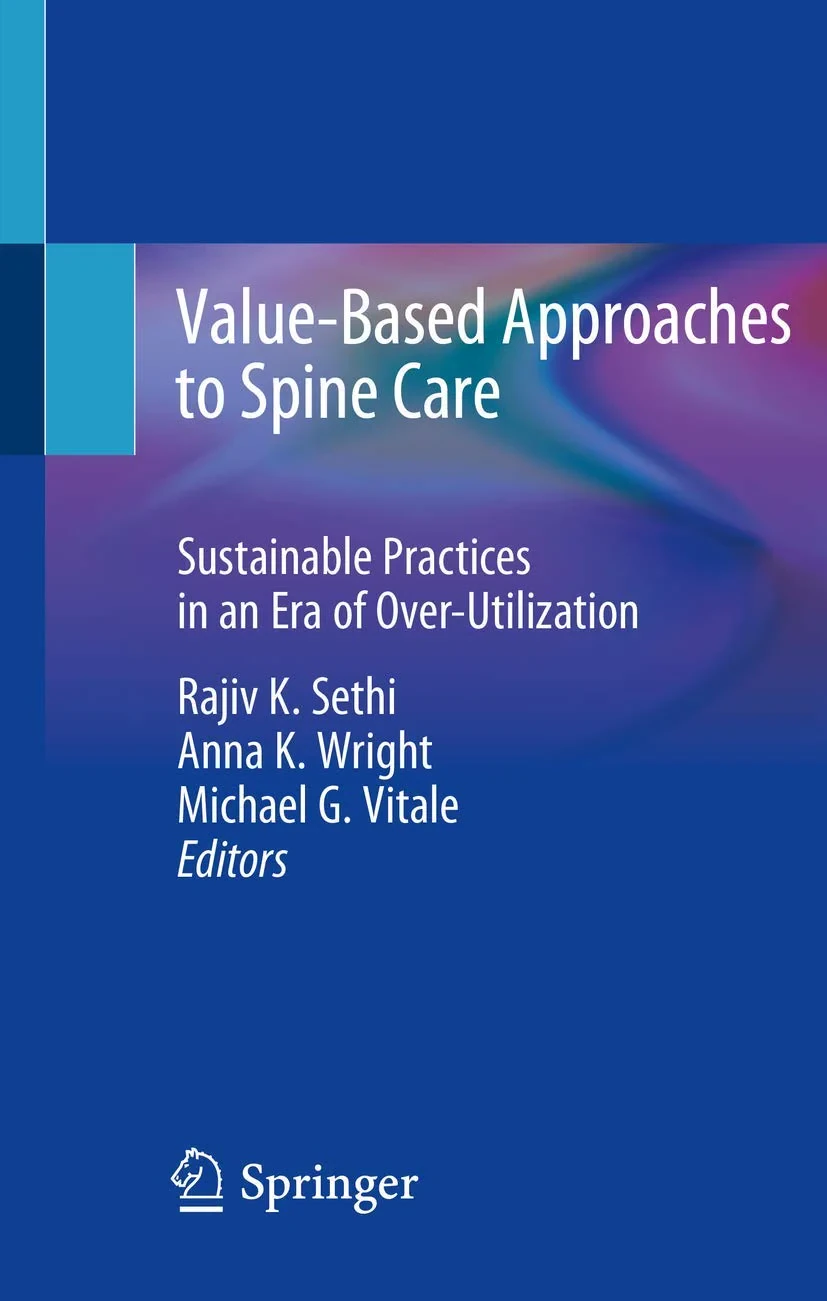 Coperta cărții "Value-Based Approaches to Spine Care" de Rajiv K. Sethi, Anna K. Wright, Michael G. Vitale, Sethi