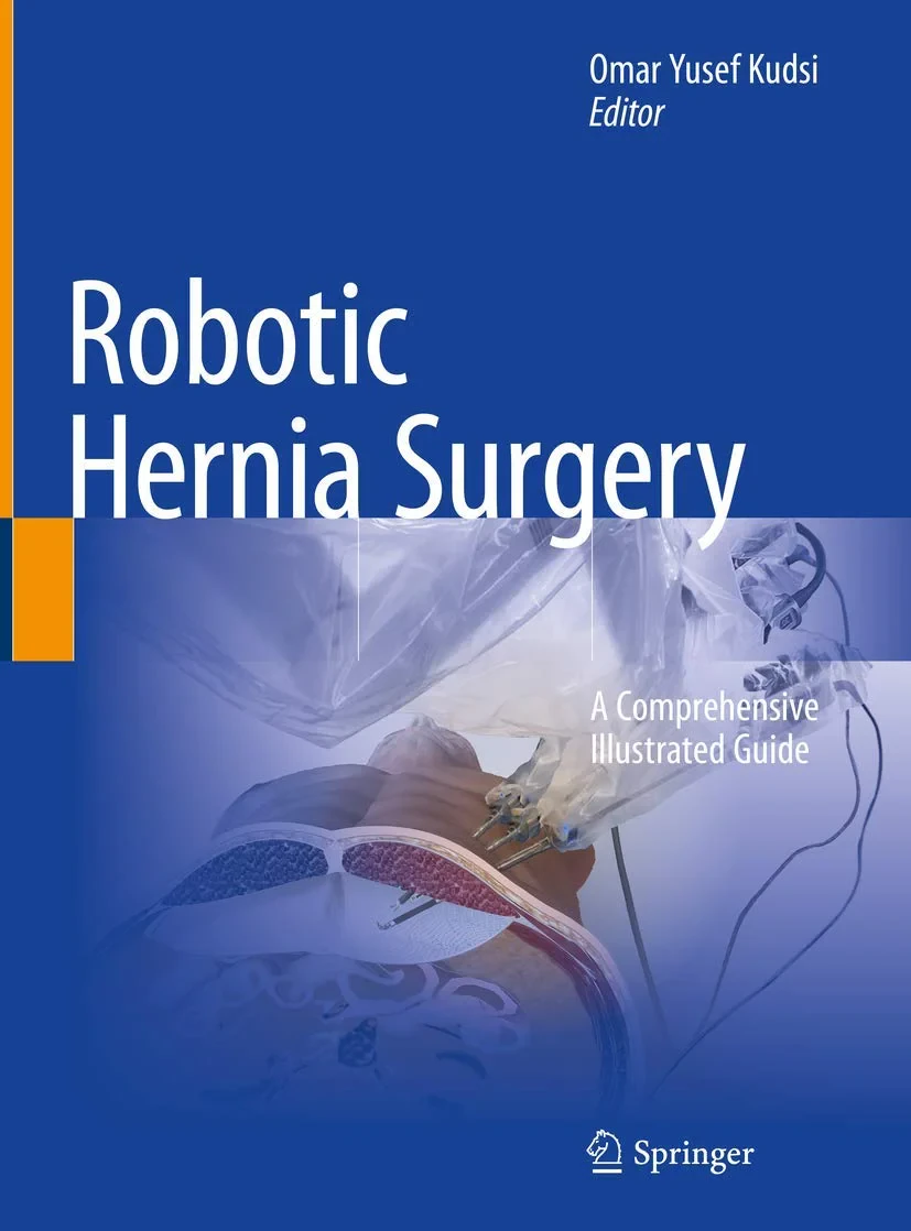 Coperta cărții "Robotic Hernia Surgery: A Comprehensive Illustrated Guide" de Omar Yusef Kudsi