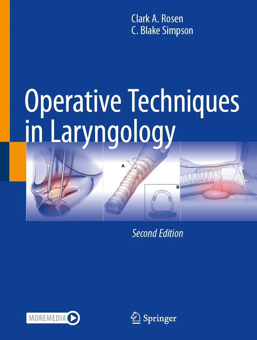 Coperta cărții "Operative Techniques in Laryngology" de Clark A. Rosen, C. Blake Simpson