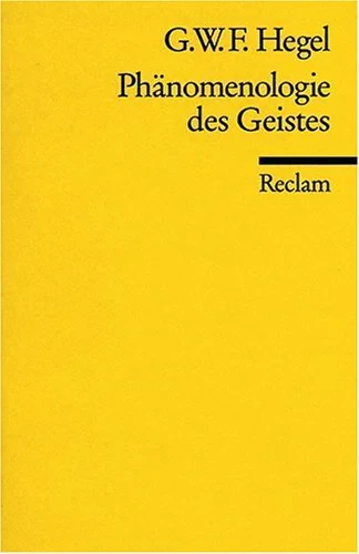 Coperta cărții "Phanomenologie des Geites" de G.W.F. Hegel
