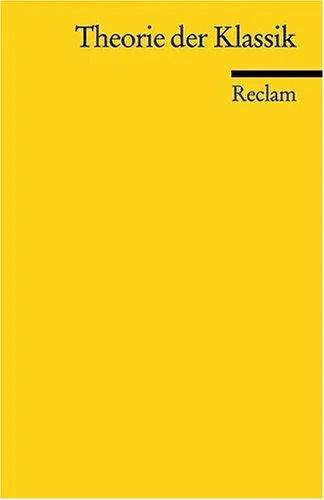 Coperta cărții "Theorie der Klassik" de Reclam