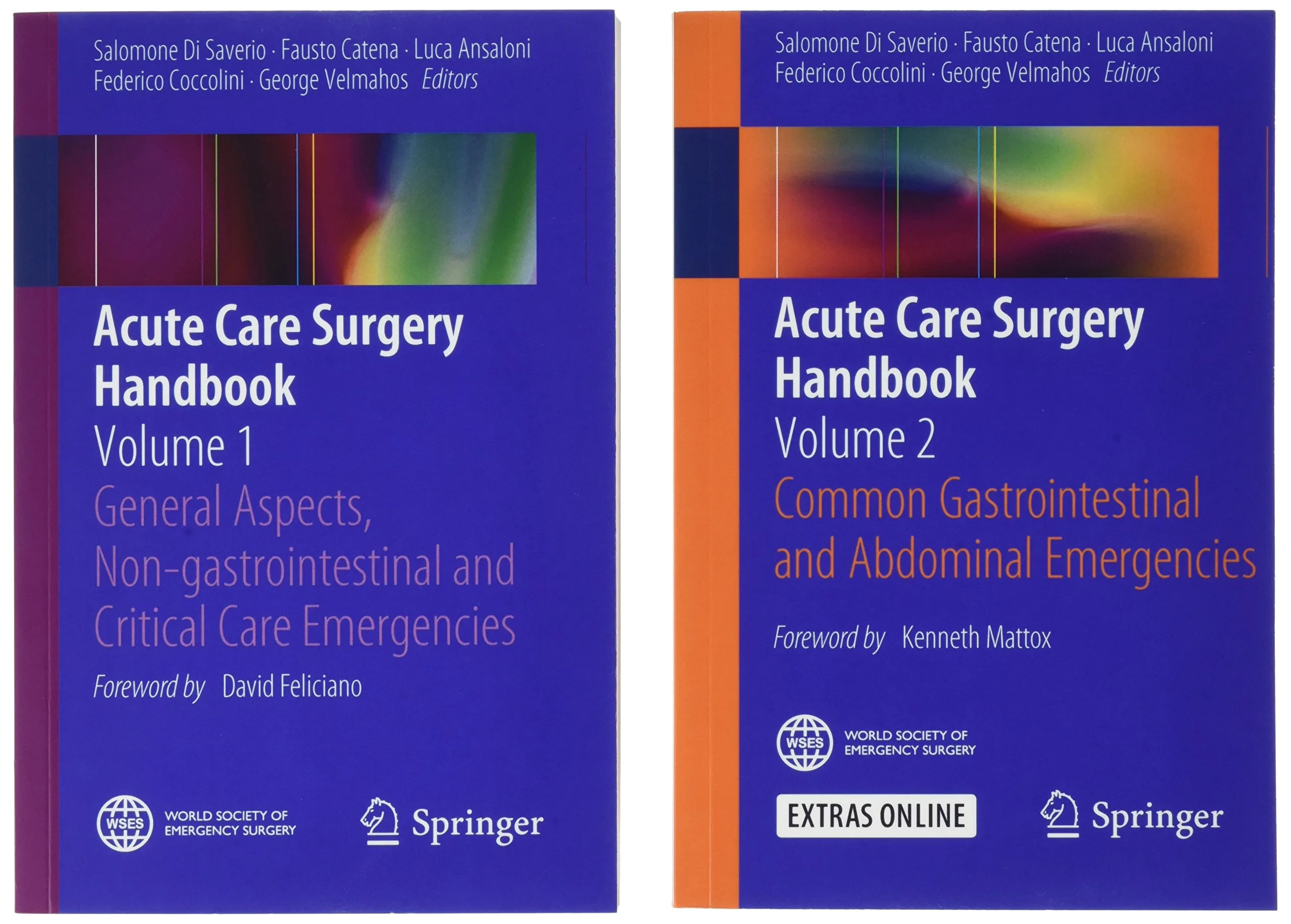 Coperta cărții "Acute Care Surgery Handbook: Two-volume set" de Salomone Di Saverio, Fausto Catena, Luca AnsaloniFederico Coccolini, George Velmahos