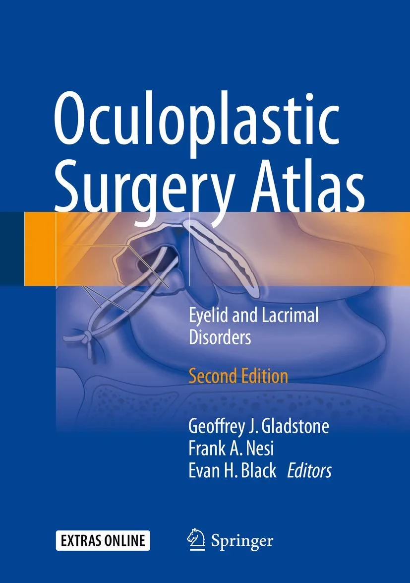 Coperta cărții "Oculoplastic Surgery Atlas: Eyelid and Lacrimal Disorders" de Evan H. Black, Geoffrey J. Gladstone, Frank A. Nesi